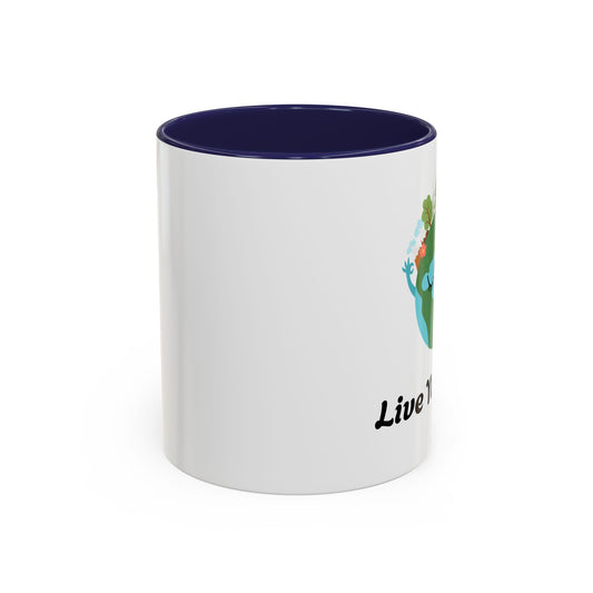 Eco-Friendly Coffee Mug - Live Your Wild Design, Earth Lover Gift, Nature Lover Mug, Cute Plant Mug, Green Living Kitchenware