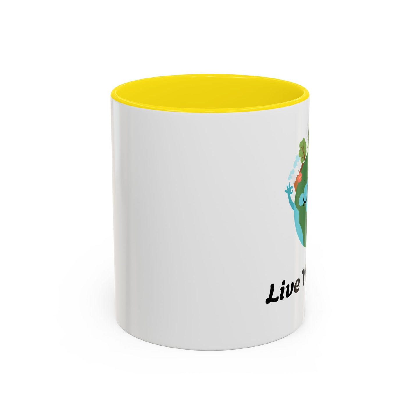 Eco-Friendly Coffee Mug - Live Your Wild Design, Earth Lover Gift, Nature Lover Mug, Cute Plant Mug, Green Living Kitchenware