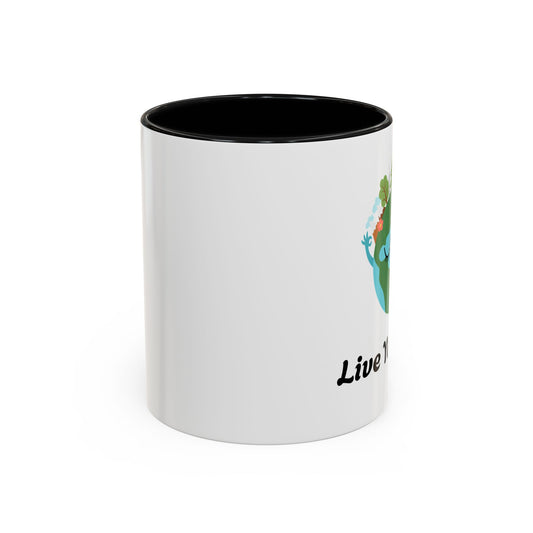 Eco-Friendly Coffee Mug - Live Your Wild Design, Earth Lover Gift, Nature Lover Mug, Cute Plant Mug, Green Living Kitchenware